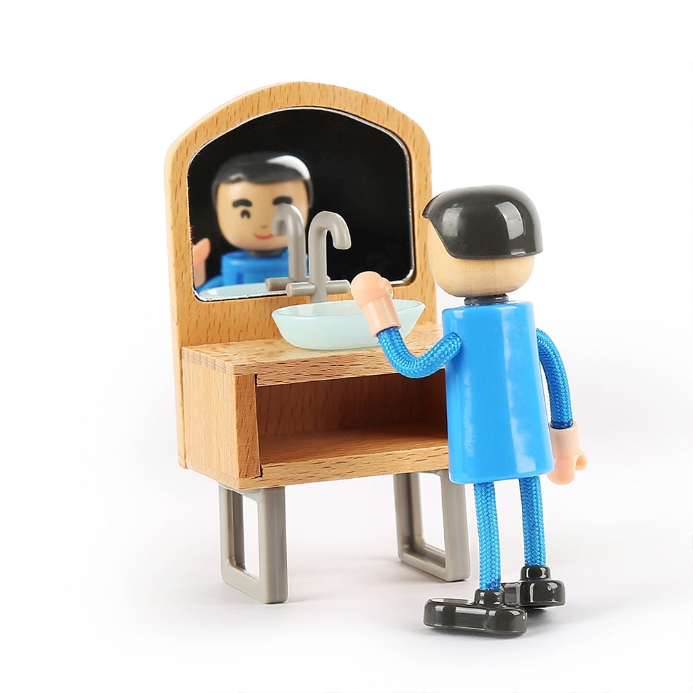 TopBright - Pretend Play Simon's Luxury Bathroom Mini Dollhouse-**