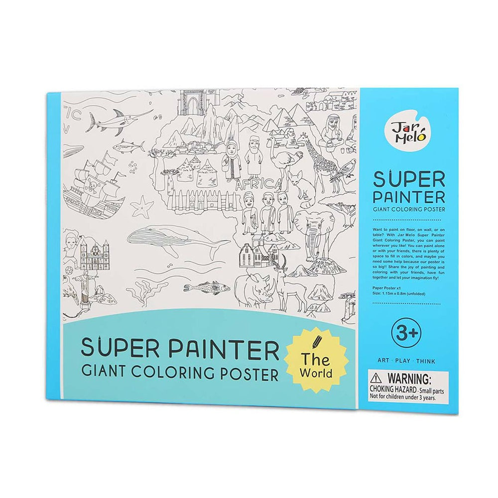 Jar Meló - Super Painter Giant Colouring Poster Pads The World