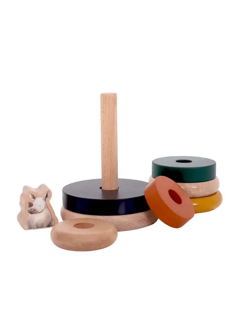 Wooden Ring Stacker – Grow Baby Natural Educational Toy Grow Baby