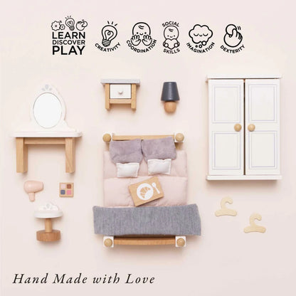 Le Toy Van - Dolls House Furniture: Bedroom - 19pcs