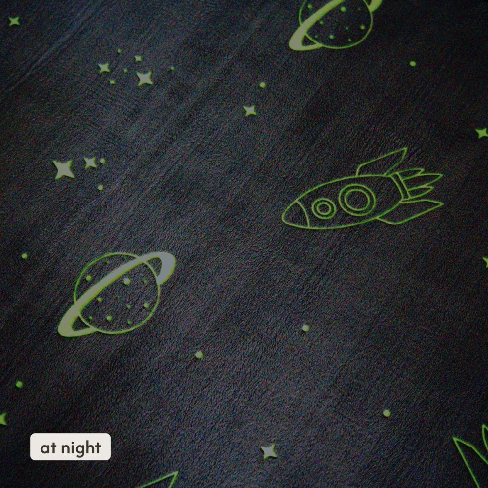 Hakuna Matte - GlowCloud Play Mat Carpet Glow in the Dark - Planets 170 x 120 x 2.5 cm