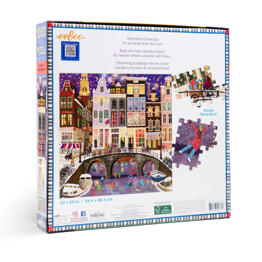 eeBoo - Magical Amsterdam 1000 Piece Square Puzzle