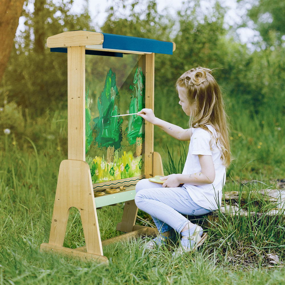 TopBright - Outdoor Painting Art Easel with Double-Sided Clear Board - 5pcs