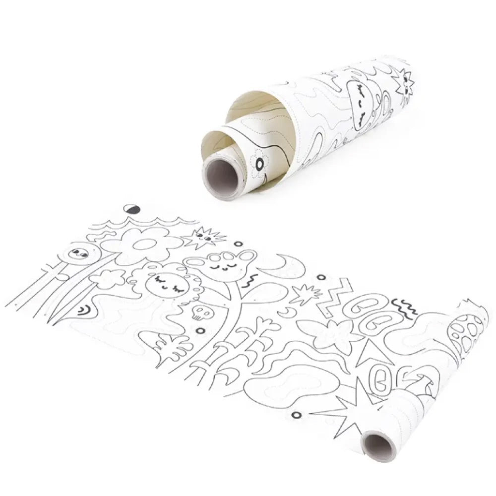 TookyToy - 2-in-1 Dot Art Painting Kit and Colouring Roll: 10 Colours - Motherhood