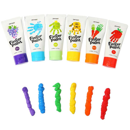 Jar Meló - Finger Paint - Non-Toxic & Safe for Kids - 6 Colours