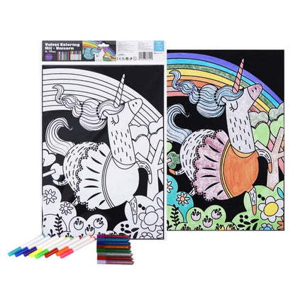 TookyToy - Velvet Colouring Kit - Unicorn