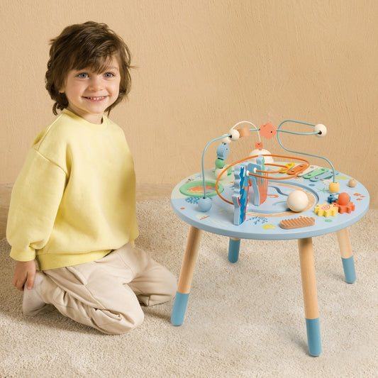 Classic World - Wooden Multi-Activity Table - Ocean-themed - Motherhood