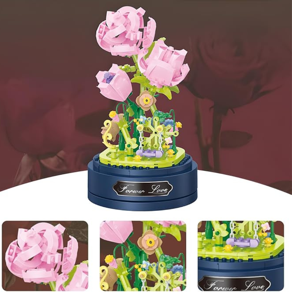 Cogo - Building Block Set - Rose Flower Dome - 335 Pieces