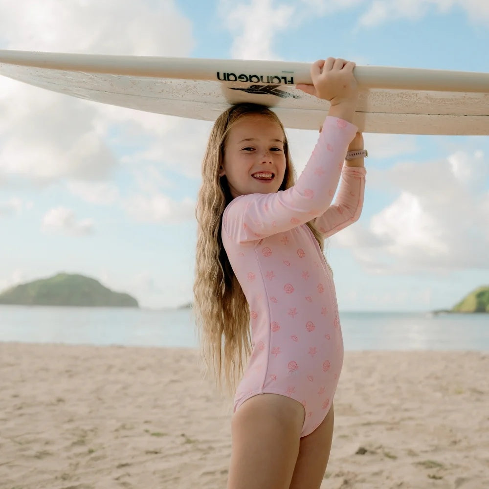 Swim Essentials - Girls Rashguard - Shell Tastic