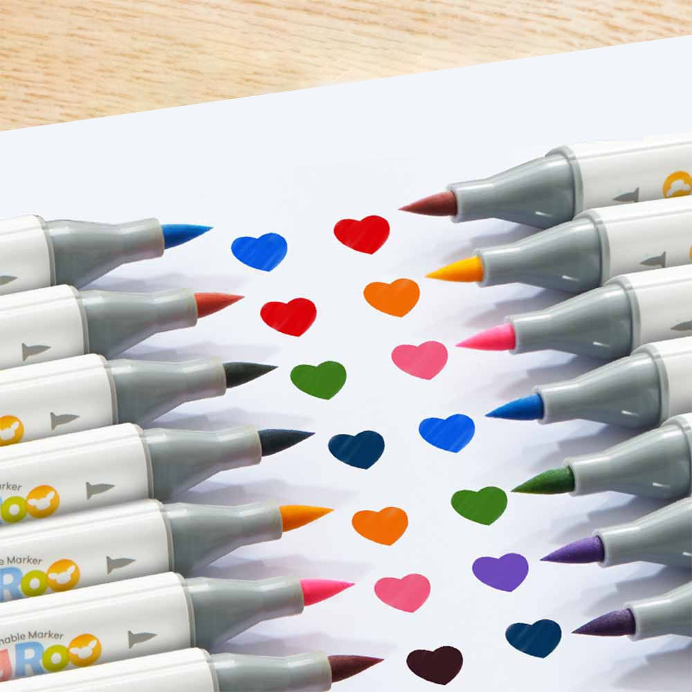 Jar Meló - Dual-Tip Washable Art Markers - 24 Colours