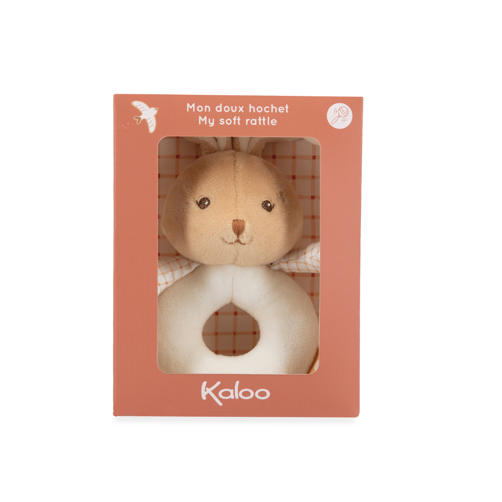 Kaloo - Rattle Soft Toy - Cream Rabbit