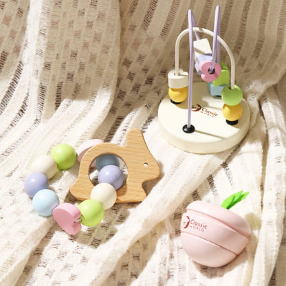 Classic World - Mara Baby Play Set with Bead Maze, Rattle and Lacing Beads - 3 Pieces