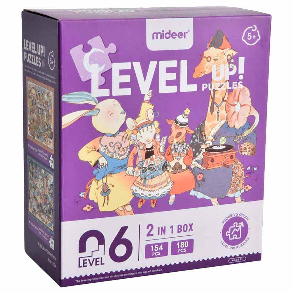 Mideer - Level Up Jigsaw Puzzle for Kids - 2-in-1 - Level 6 Forest Fantasy