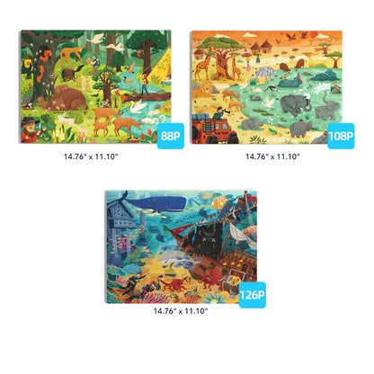Mideer - Level Up Jigsaw Puzzle for Kids - 3-in-1 - Level 5 Wonderful Adventure
