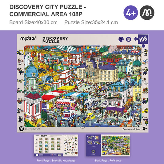 Mideer - Big City Small City Discovery Puzzle: 108 Pieces