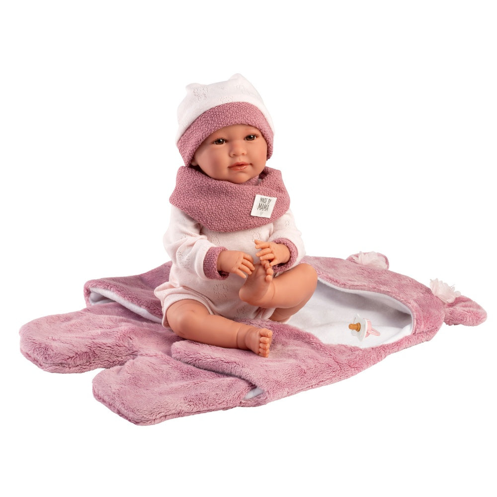 Llorens - Baby Girl Doll with Crying Mechanism, Clothing & Sleeping-bag: Mimi - 42cm