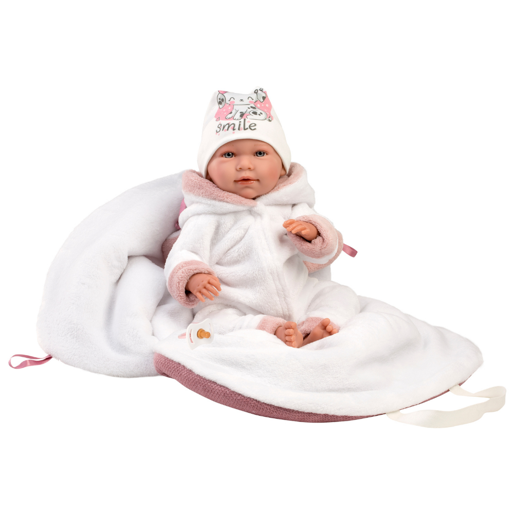 Llorens - Baby Girl Doll with Clothing & Carrycot: Mimi - 42cm