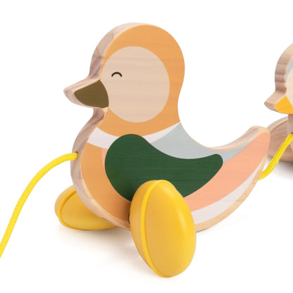 Classic World - Paddling Ducks Wooden Pull-Along Toy for Toddlers