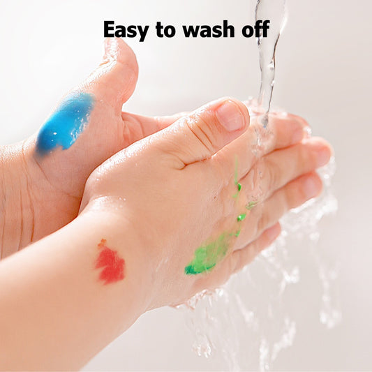 Jar Meló - Colour Burst Finger Paint Set - 12 Colours for Kids Art & Sensory Play