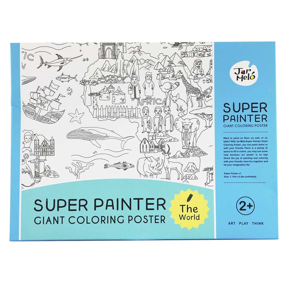 Jar Meló - Colouring Set - 48 Markers & Giant Poster