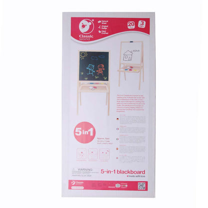 Classic World - 5-in-1 - Blackboard & Whiteboard Art Easel - 58 x 4 x 116 cm