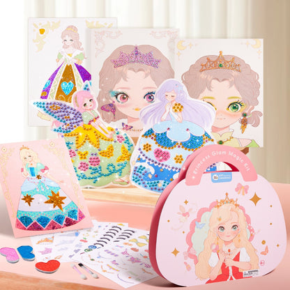 Jar Meló - 4-in-1 Makeup and Dress Up Arts & Crafts Book Set: Princess Glam