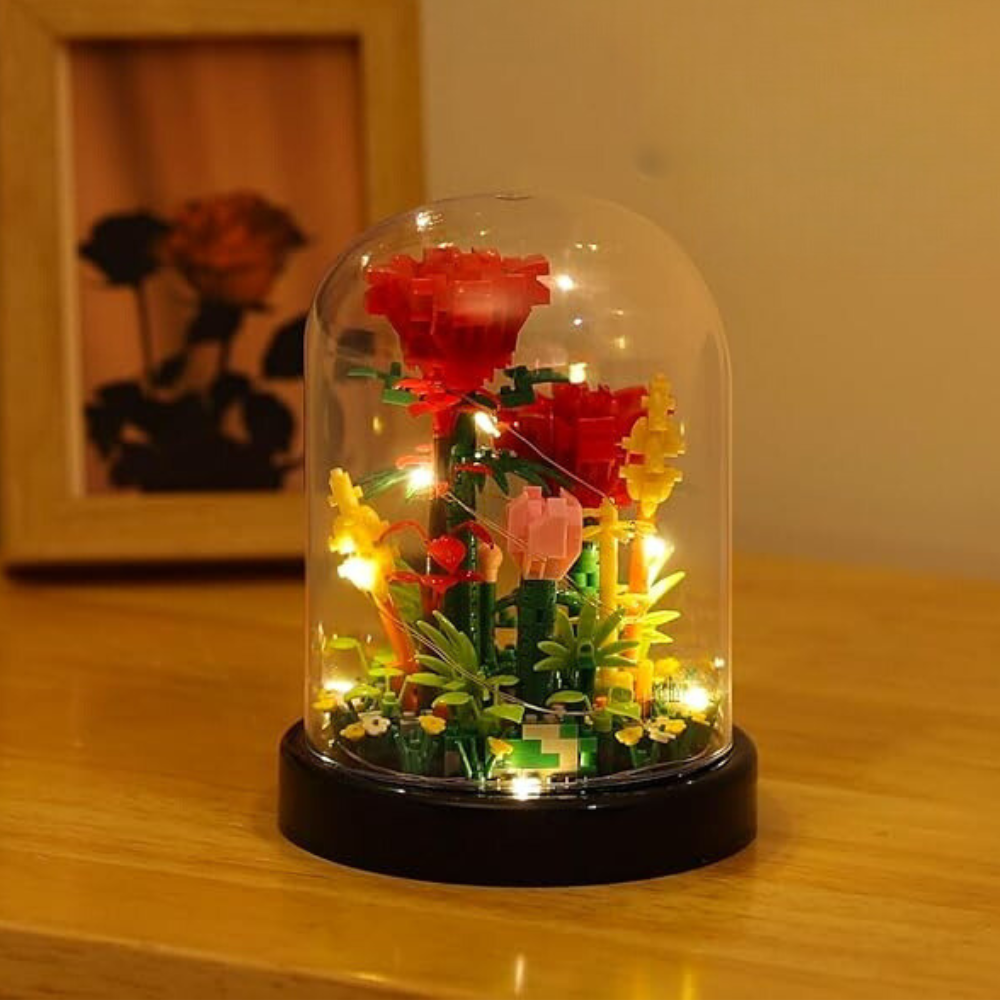 Cogo - Building Block Set - Rose Flower Dome - 593 Pieces