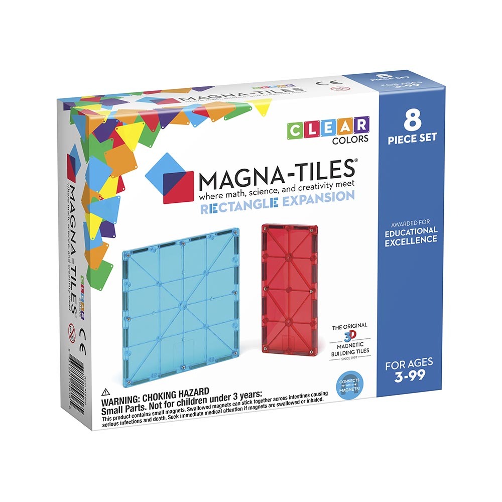 Magna-Tiles® Rectangles 8 Piece Expansion Set