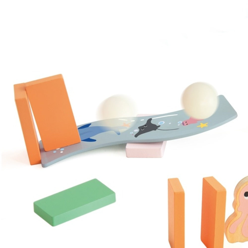 Classic World - Ocean Dominoes - Wooden Activity Set - 100 Pieces