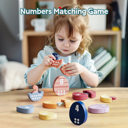 TopBright - Dinosaur Egg Number Puzzle - Counting Matching Toy 18pcs Age 2+