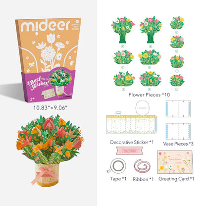 Mideer - Paper Flower Bouquet: 3D Pop-Up Origami Craft Kit