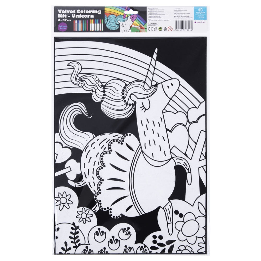 TookyToy - Velvet Colouring Kit - Unicorn