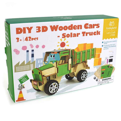 TookyToy - DIY 3D Wooden Cars - Solar Truck
