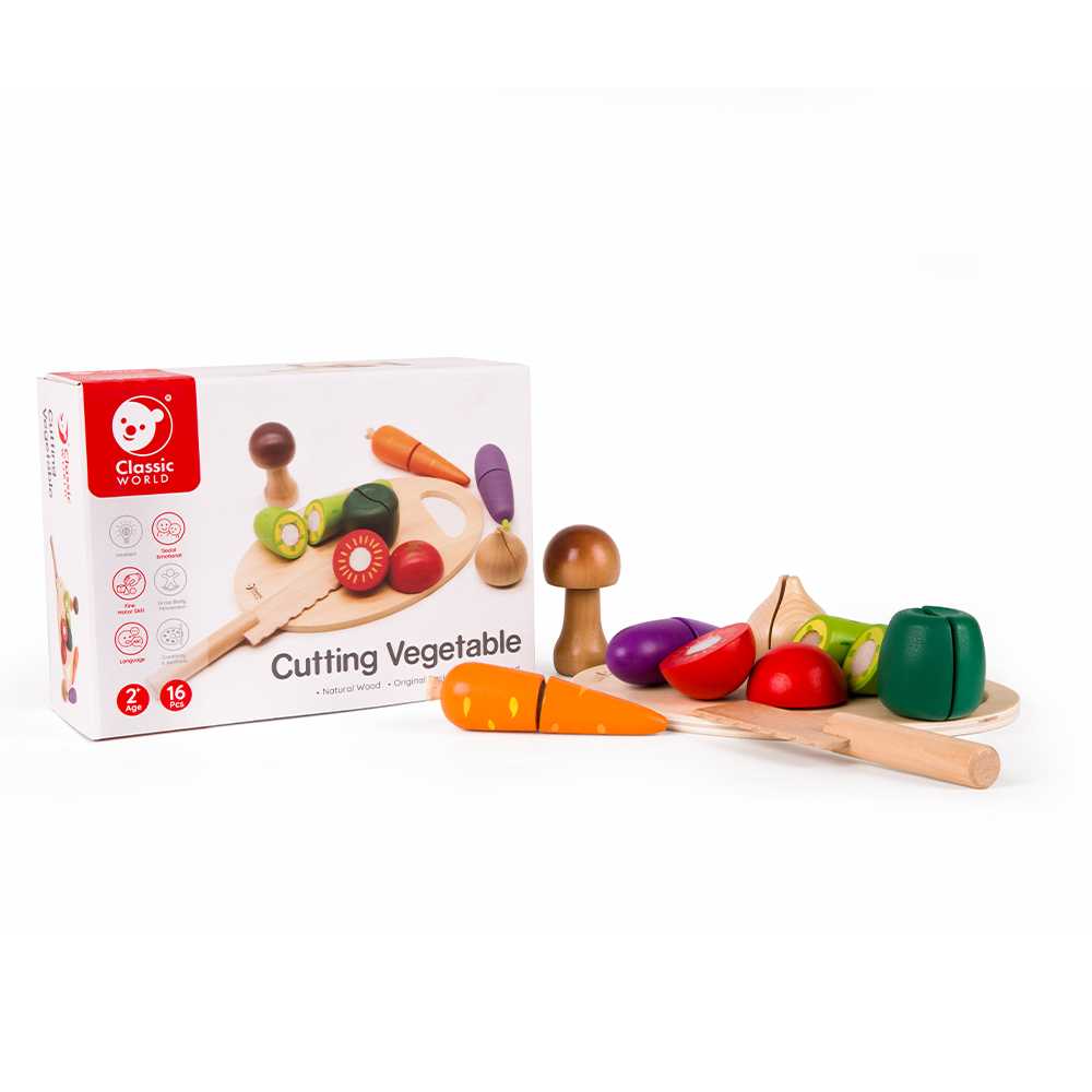 Classic World - Pretend & Play - Cutting Vegetable - 9pcs