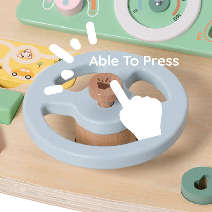 Classic World - Steering Wheel Wooden Busy Board - 5pcs
