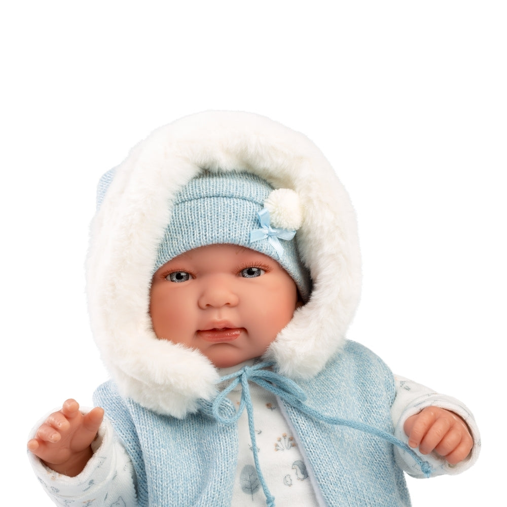 Llorens - Newborn Baby Boy Doll with Crying Mechanism & Clothing: Tino - 44cm