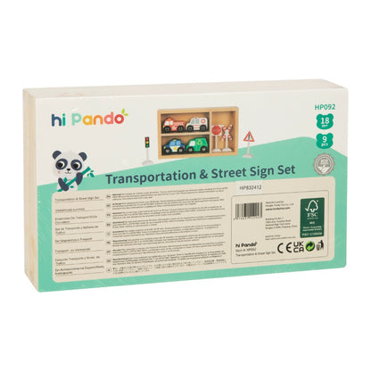 hi Pando - Magnetic Train Set - City Vehicle - 9pcs