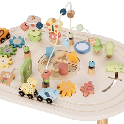 TookyToy - Wooden Multi-Activity Busy Board Table