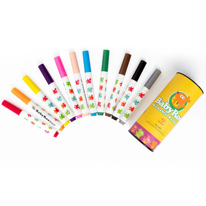 Jar Meló - Washable Markers - Non-Toxic - 12 Colours