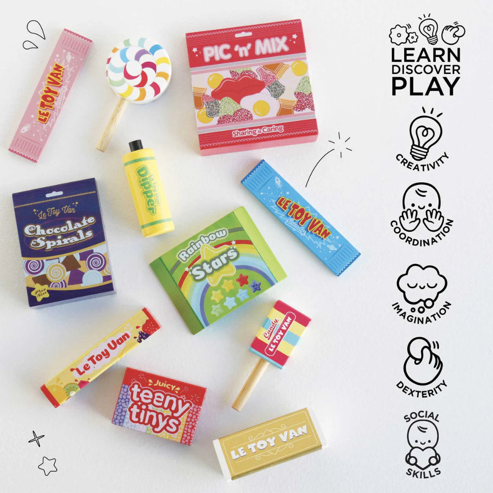 Le Toy Van - Wooden Retro Sweets and Candy Set - 11pcs