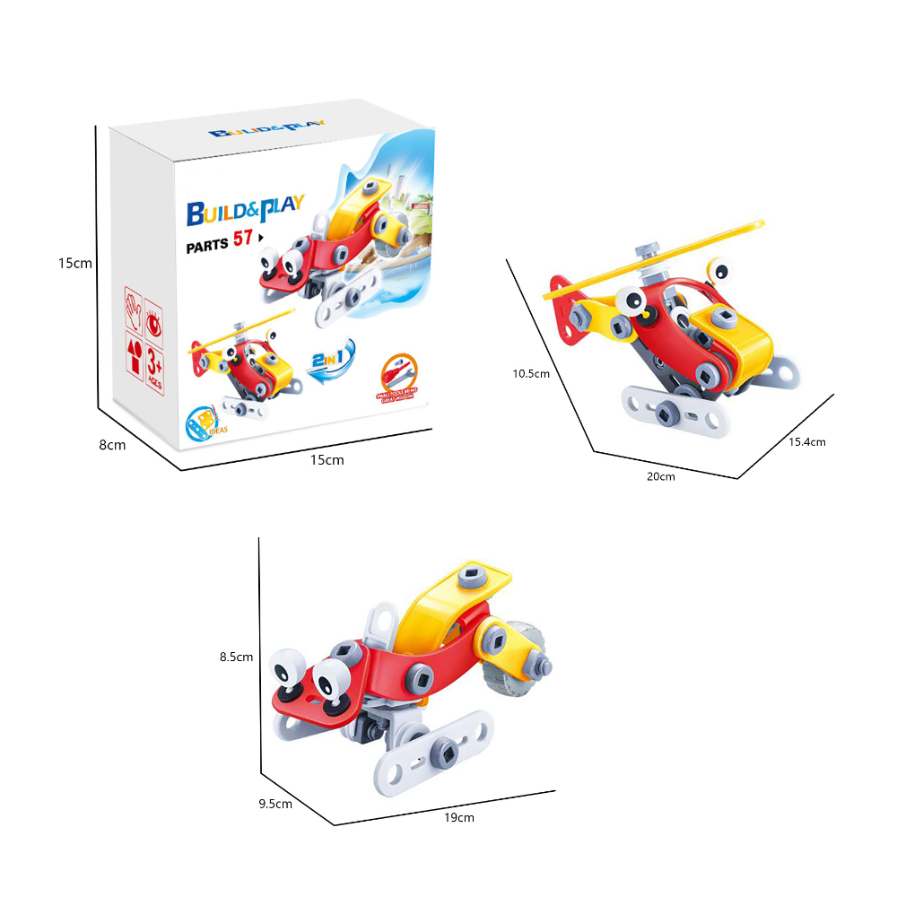 Cogo - Build & Play - Vehicle Construction Set with Tools - 56 Pieces