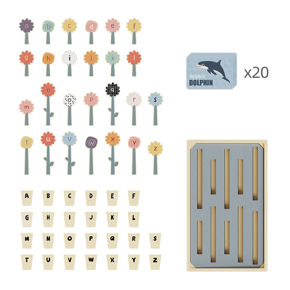 TopBright - ABC Flowers Spelling & Vocabulary Game with Activity Cards