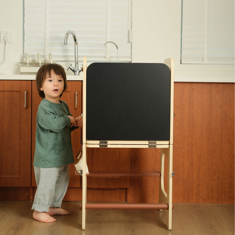 Classic World - 3-in-1 Convertible Helper Tower - Wooden Learning Tower - 48.5 x 51 x 90cm