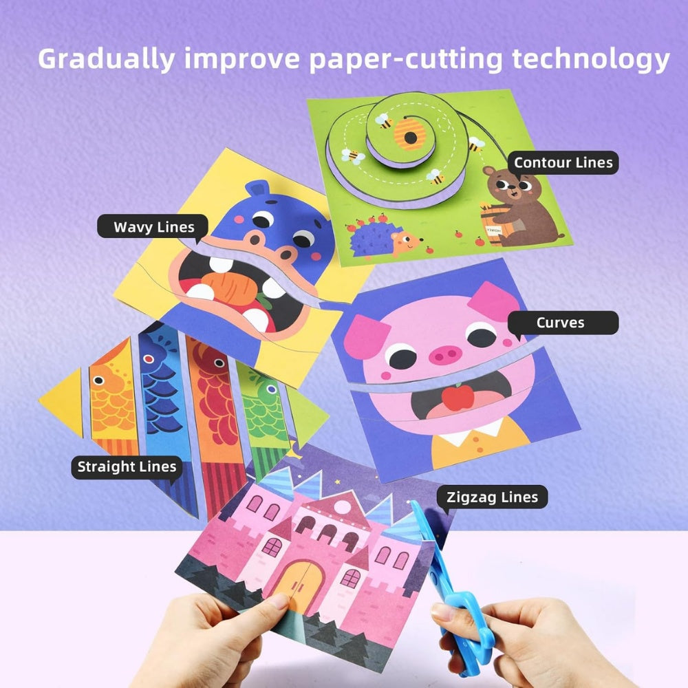 Mideer - Beginner Level Let's Cut Paper Arts & Crafts Set