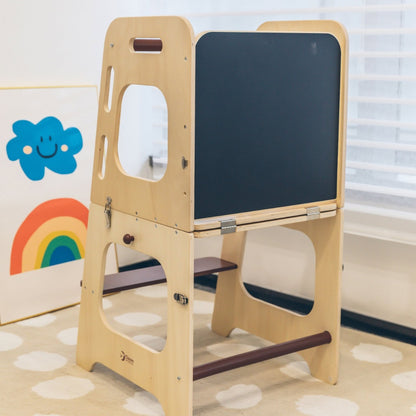 Classic World - 3-in-1 Convertible Helper Tower - Wooden Learning Tower - 48.5 x 51 x 90cm