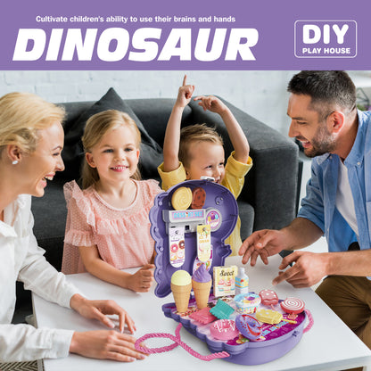 Cogo - Pretend & Play 2-in-1 Dessert Food Set with Dinosaur Satchel - 21 Pieces - Motherhood