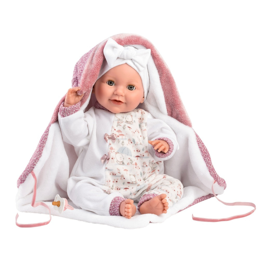Llorens - Baby Girl Doll with Clothing & Bed Cushion: Heidi - 42cm