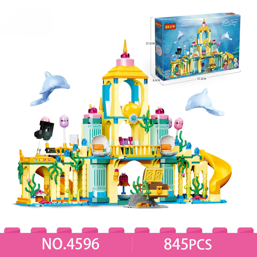 Cogo - Building Block Set - Magical Underwater Castle - 845 Pieces