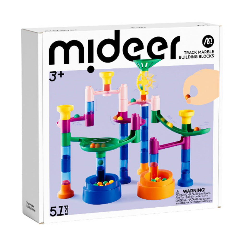 Mideer - Marble Run Track Building Block Toy - 51 Pieces with Water Play