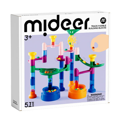 Mideer - Marble Run Track Building Block Toy - 51 Pieces with Water Play
